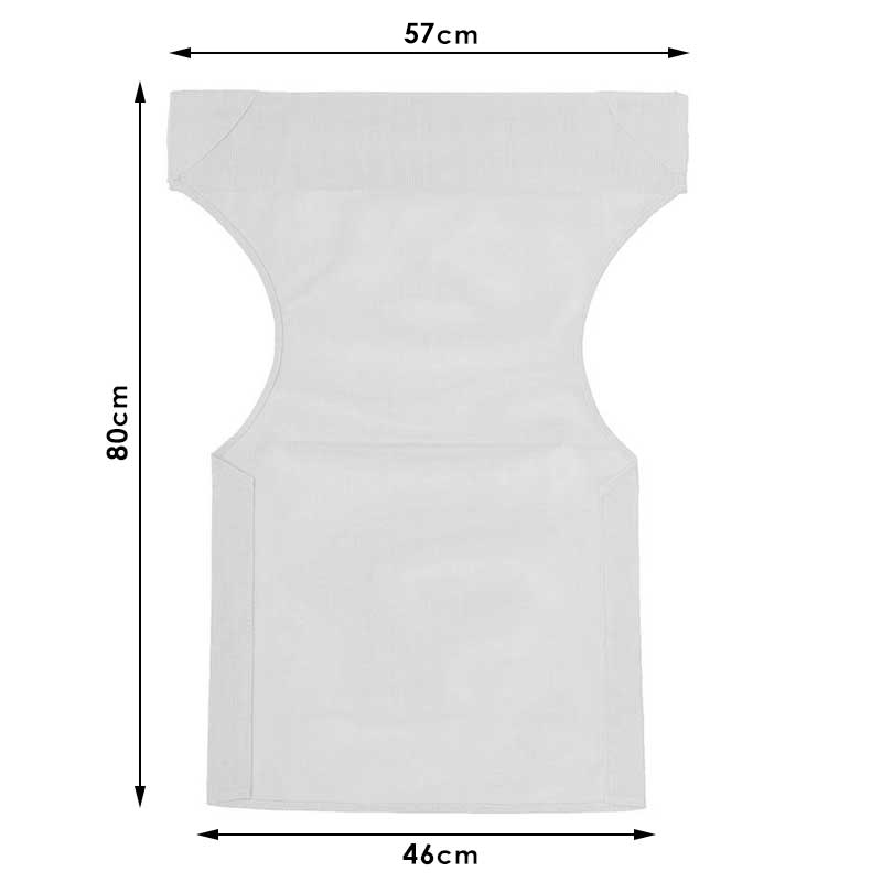 Διάτρητο πανί pakoworld επαγγελματικό πυκνότητας 2x1 για πολυθρόνα σκηνοθέτη χρώματος μπεζ-εκρού - Image 2