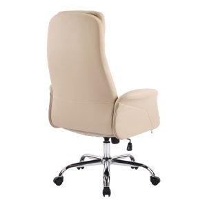 Καρέκλα γραφείου διευθυντή Derjio pakoworld μπεζ pu 68x66x115εκ