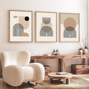 Πίνακας σε καμβά Jefton pakoworld τρίπτυχος με ψηφιακή εκτύπωση 50x2x70εκ