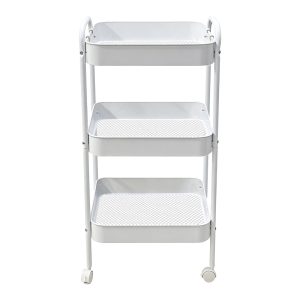 Τρόλλεϊ-ραφιέρα Nedea pakoworld μέταλλο λευκό 41x30x77εκ