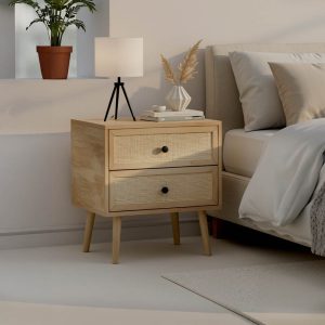 Κομοδίνο Oslo pakoworld sonoma 50x39x55εκ