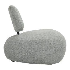 Πολυθρόνα Stonie pakoworld μπουκλέ ύφασμα σε φυστικί απόχρωση 67x73x67εκ