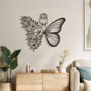 Διακοσμητικό τοίχου Terfia pakooworld μαύρο μεταλλικό 60x0,15x60εκ