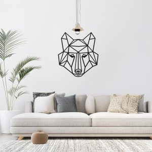 Διακοσμητικό τοίχου Wolfo pakooworld μαύρο μεταλλικό 40x0,15x40εκ