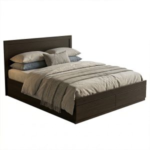 Κρεβάτι Olympus pakoworld με συρτάρι σε wenge απόχρωση 150x200εκ