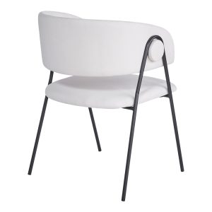 Πολυθρόνα Rachele I pakoworld μπεζ ύφασμα-πόδι μαύρο μέταλλο 52x65x79εκ