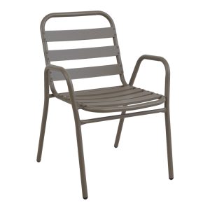 Τραπεζαρία Valor-Sussie pakoworld σετ 5τεμ μέταλλο σε σαμπανιζέ φυσική απόχρωση 110x60x70εκ