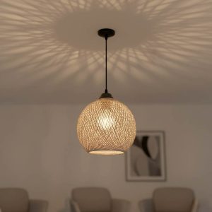 Φωτιστικό οροφής μονόφωτο PWL-0967 pakoworld Ε27 καφέ-μαύρο Φ23x22εκ