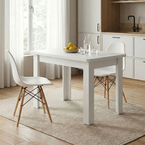 Τραπέζι Celeste pakoworld λευκό 100x60x73.5εκ