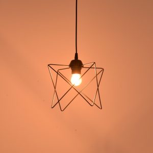 Φωτιστικό οροφής Langit pakoworld Ε27 μέταλλο μάυρο 18x18x65εκ