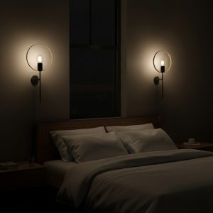 Φωτιστικό τοίχου-απλίκα Bendia pakoworld Ε27 μέταλλο μαύρο-χρυσό 25x15x52εκ