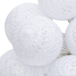 Διακοσμητικά λαμπάκια led Batoni pakoworld pvc σε λευκή απόχρωση Φ3.5x260εκ