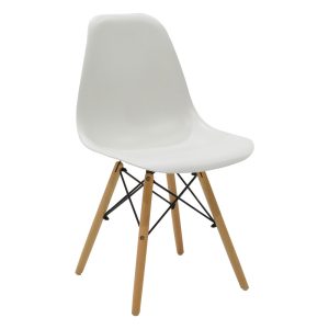 Τραπεζαρία Manka-Julita pakoworld σετ 5τεμ σε λευκή απόχρωση 110x80x77εκ