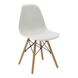 Τραπεζαρία Manka-Julita pakoworld σετ 3τεμ σε λευκή απόχρωση 80x80x77εκ