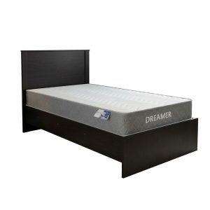 Κρεβάτι με στρώμα Athos-Dreamer pakoworld wenge 90x190εκ