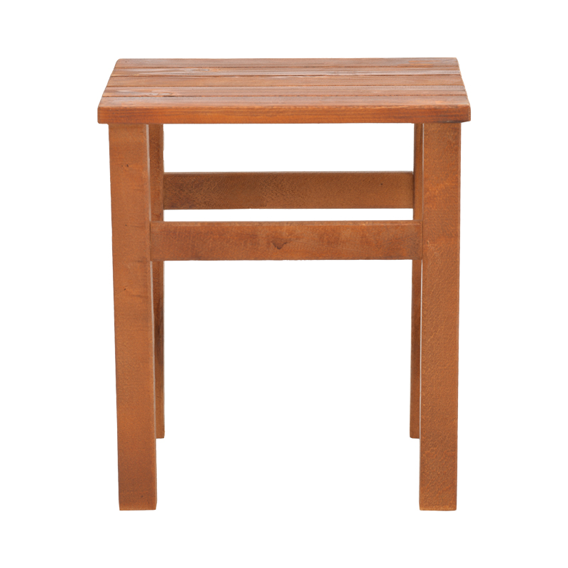 Τραπεζάκι παραλίας Summrine pakoworld μασίφ ξύλο οξιάς σε καρυδί χρώμα 40x40x45εκ - Image 2