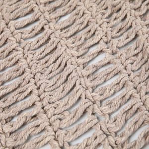 Δίχτυ σκίασης Shelto pakoworld μακραμέ poly-cotton σε μπεζ απόχρωση 400x400x27εκ