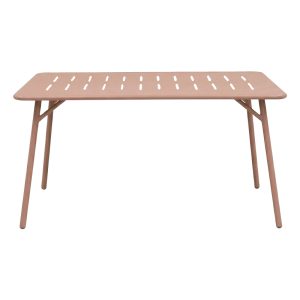 Τραπέζι Moraja pakoworld terracotta μέταλλο 140x80x72εκ