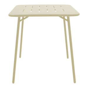 Τραπέζι Moraja pakoworld κρεμ μέταλλο 70x70x73εκ