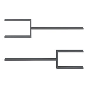 Ραφιέρα τοίχου Galler pakoworld ανθρακί 79x19.5x18εκ