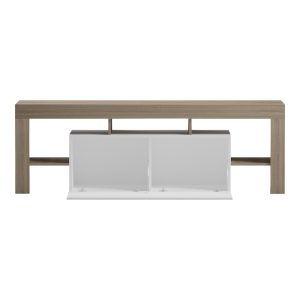 Έπιπλο τηλεόρασης Liner pakoworld sonoma-λευκό 150x40x50εκ