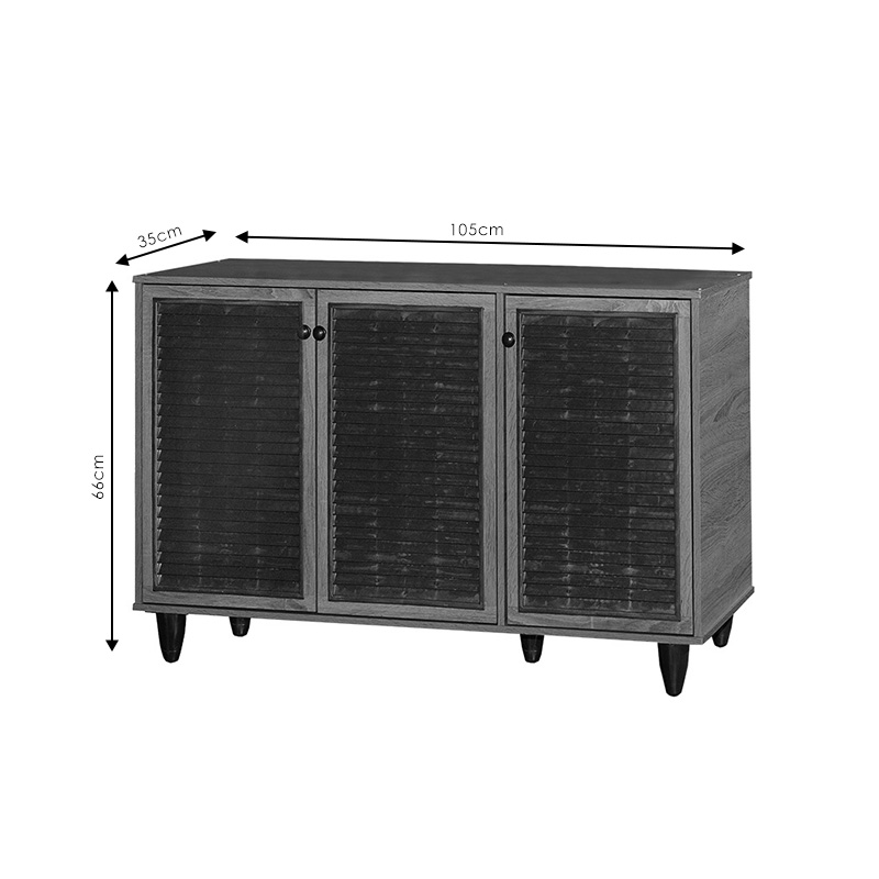 Παπουτσοθήκη-ντουλάπι Ronan pakoworld χρώμα καρυδί 105x35x66εκ - Image 3