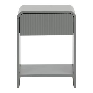 Κομοδίνο Lemperto pakoworld MDF σε γκρι απόχρωση 40x40x53εκ