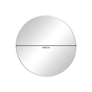 Καθρέπτης Nhaos pakoworld ασημί αλουμίνιο Φ60x2.5εκ