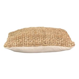 Μαξιλάρι Petron Inart φυσικό γιούτα 45x45x12.5εκ