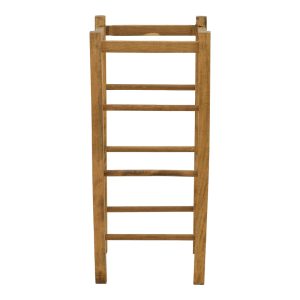 Σκαμπό καφενείου χωρίς πλάτη Bodier pakoworld καρυδί ξύλο 35x35x78εκ