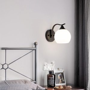 Φωτιστικό τοίχου-απλίκα Belinest pakoworld E27 μέταλλο - γυαλί σε μαύρο-λευκό 20x14x17εκ