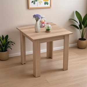 Τραπέζι Manka I pakoworld σε sonoma απόχρωση 80x80x77εκ