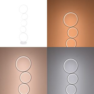 Φωτιστικό δαπέδου Chemal pakoworld led μέταλλο σε λευκή απόχρωση Φ30x130εκ