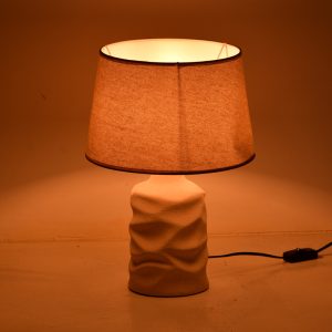 Επιτραπέζιο φωτιστικό Wabbi Inart Ε27 κεραμικό σε μπεζ απόχρωση Φ28x41εκ