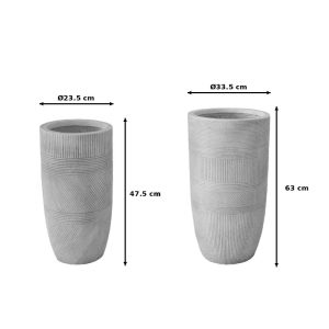 Κασπώ Negani pakoworld σετ 2τεμ κεραμικό σε απόχρωση ανοιχτό γκρι