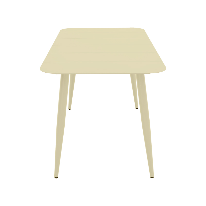 Τραπέζι Vista pakoworld αλουμίνιο σε σαμπανί απόχρωση 120x70x72εκ - Image 2