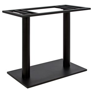 ΒΑΣΗ ΜΕΤΑΛΛΙΚΗ ΔΙΠΛΗ ΜΑΥΡΗ 80Χ40Χ72Υεκ. ΜΕ ΡΕΓΟΥΛΑΤΟΡΟΥΣ HM435