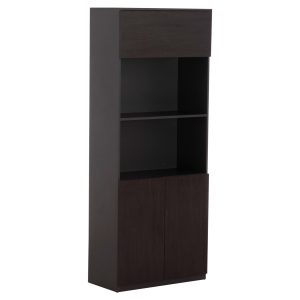 ΒΙΒΛΙΟΘΗΚΗ ΓΡΑΦΕΙΟΥ ΕΠΑΓΓΕΛΜΑΤΙΚΗ ROSEWOOD HM2089 ΜΕΛΑΜΙΝΗ ΓΚΡΙ-WENGE 80Χ40Χ200Υεκ.