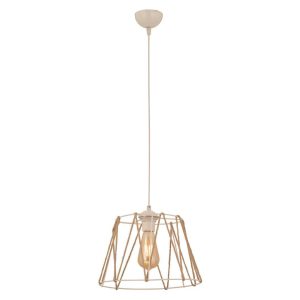 ΦΩΤΙΣΤΙΚΟ ΟΡΟΦΗΣ ΜΕΤΑΛΛΙΚΟ ΛΕΥΚΟ ΜΕ ΣΧΟΙΝΙ ΜΠΕΖ HM7566.03 Φ30x81Υ εκ.